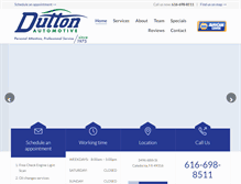 Tablet Screenshot of duttonautomotiveservice.com